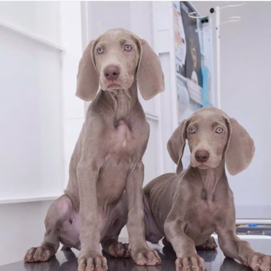 Weimar Greyhound puppies, Michigan