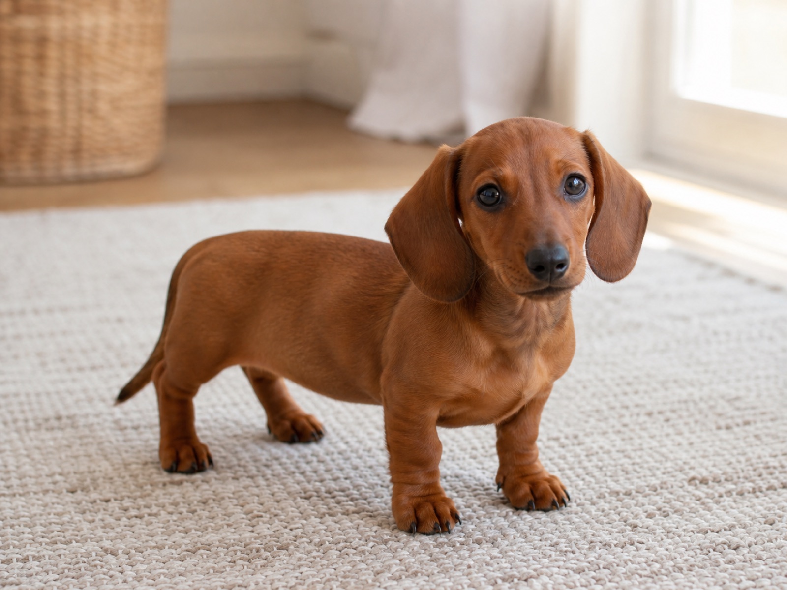 Ruby — Red Smooth-Haired Dachshund Puppy